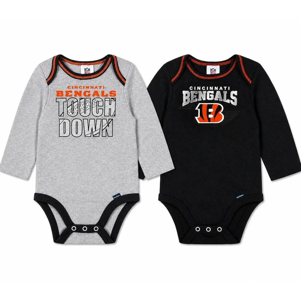 NEW NWT NFL Cincinnati Bengals Baby Boy Bodysuits Football 0-3 months Shirt
